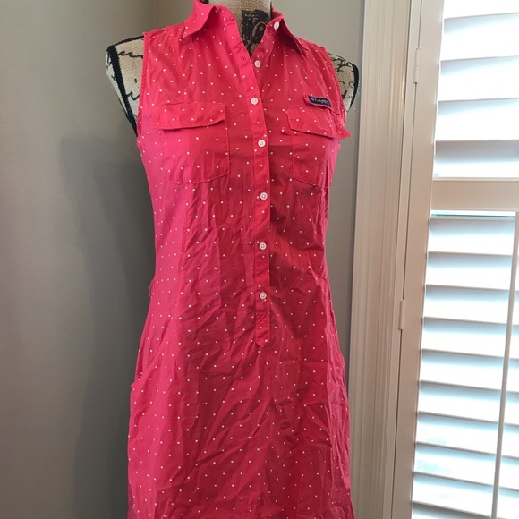 Columbia Dresses & Skirts - Columbia PFF (XS) Sleeveless Dress Pink&White